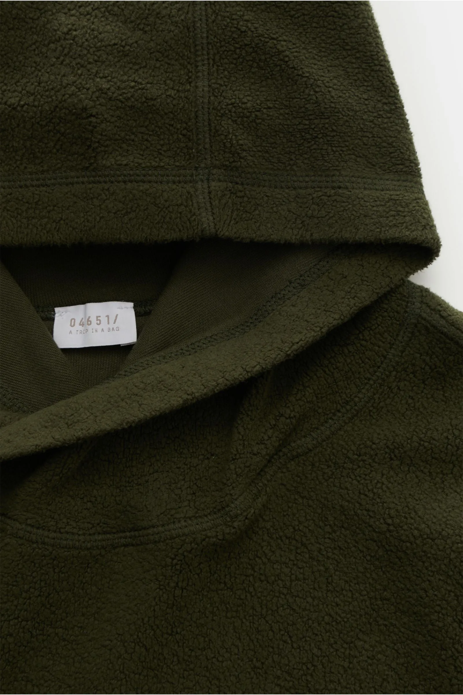 04651/ A TRIP IN A BAG hooded jumper 'PF Hoody' dark green