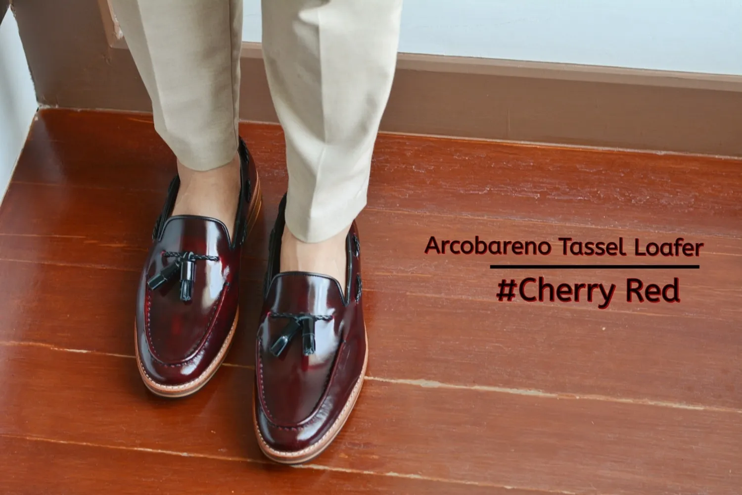 503 Tassel Loafer Cherry x Wooden Sole