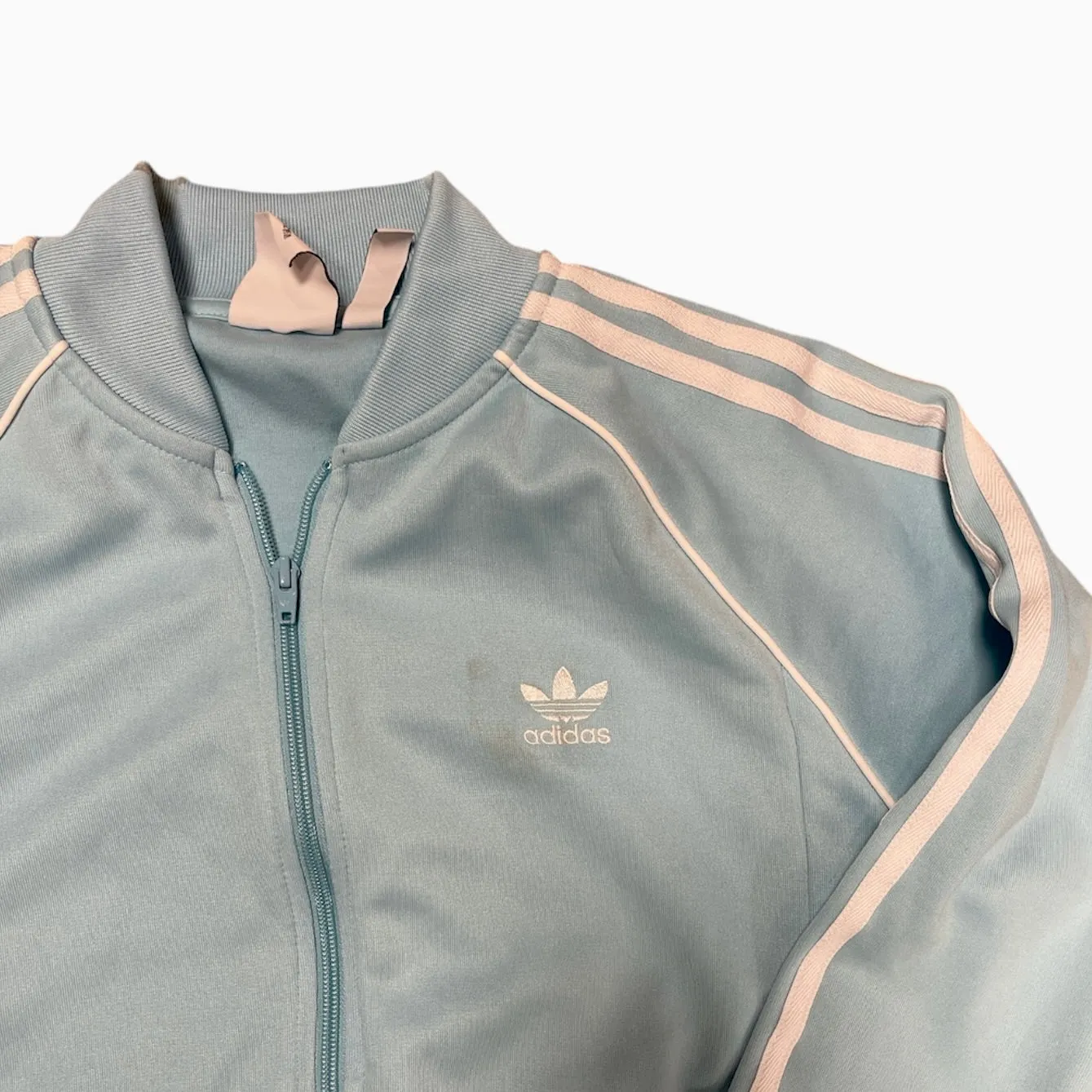 Adidas Light Blue White Track Jacket