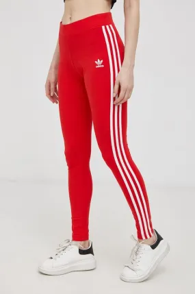 adidas Originals leggings Adicolor women's red color