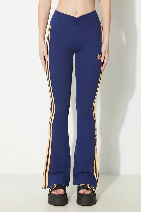 adidas Originals leggings RIB FLRD Leggin women's navy blue color JG8045