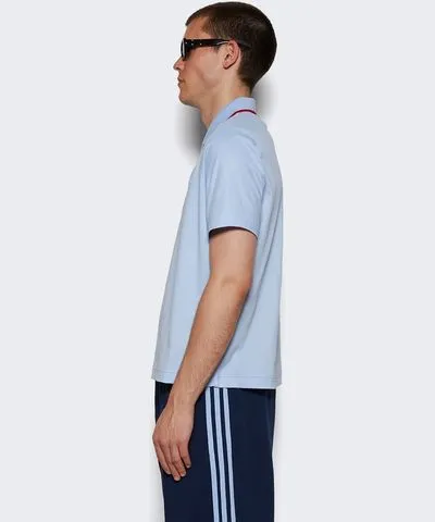 adidas X Wales Bonner Short Sleeve Polo Shirt Glow Blue