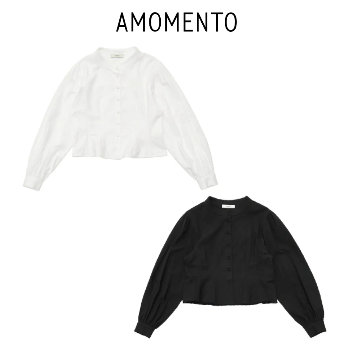 AMOMENTO  |Street Style Plain Shirts & Blouses