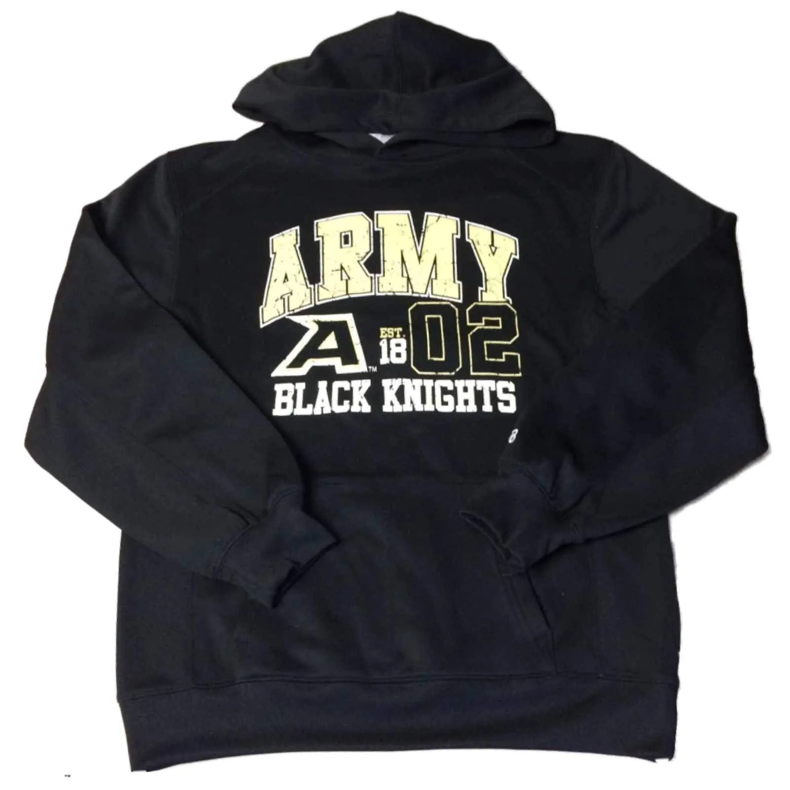 Army Black Knights Badger Sport YOUTH Black LS Pullover Hoodie Sweatshirt (M)