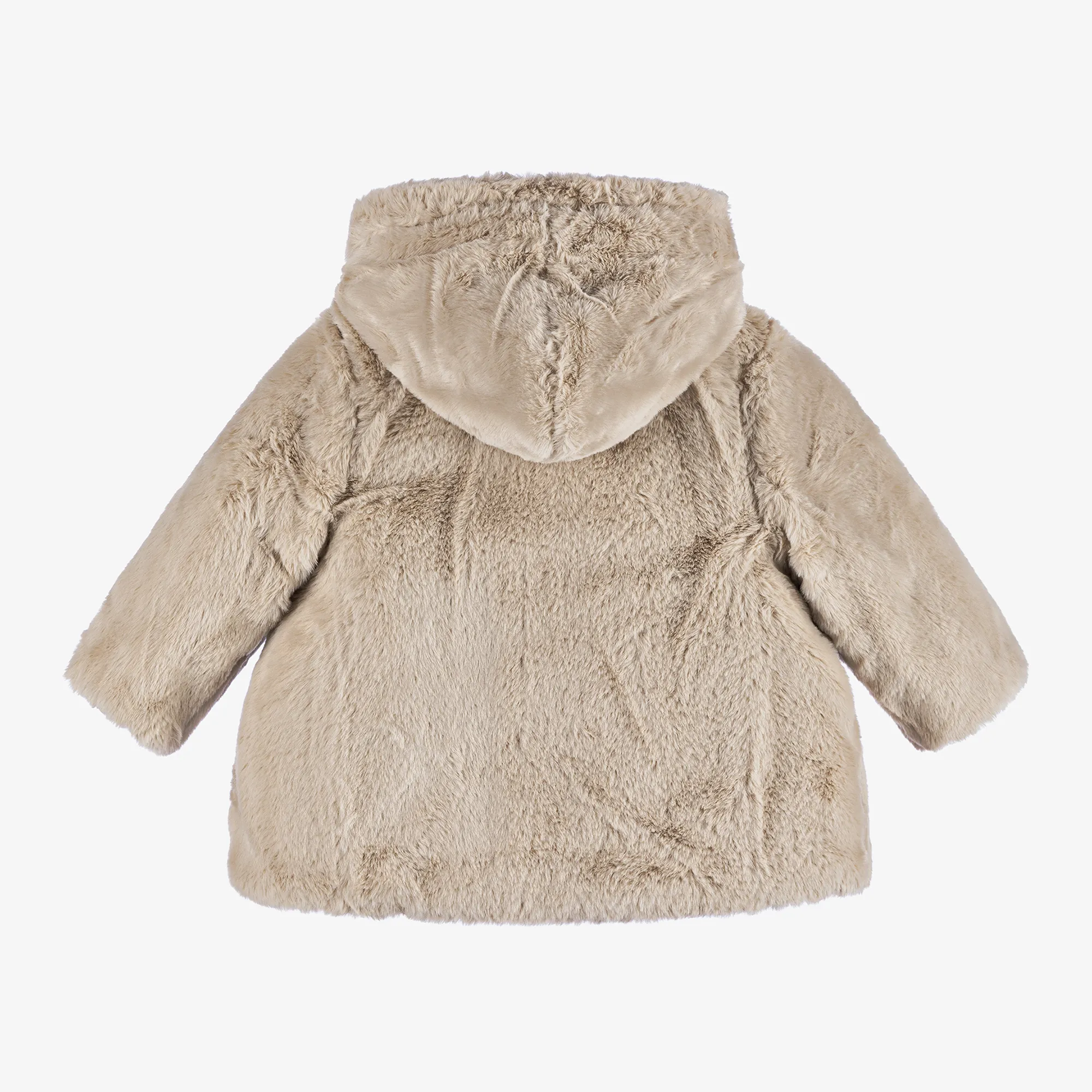 Baby Girls Pink & Beige Reversible Coat