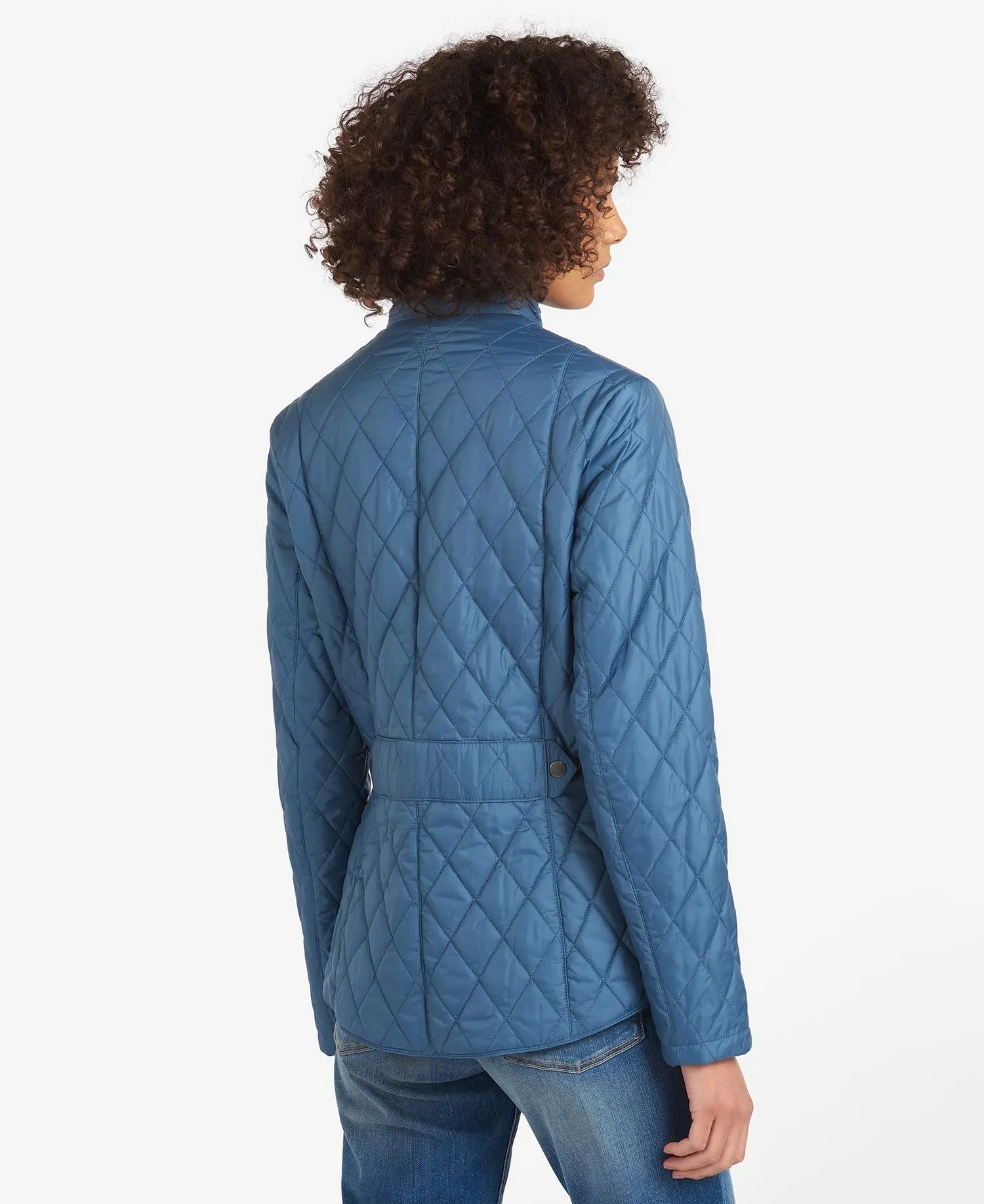 Barbour Flyweight Cavalry Quilted Jacket Women's China Blue - A One Clothing