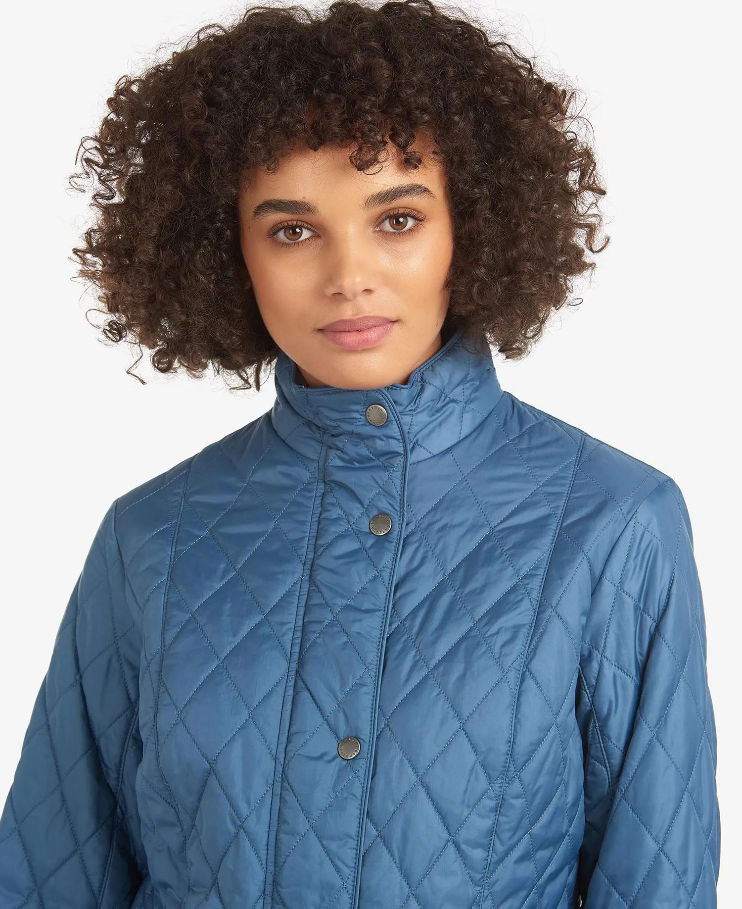 Barbour Flyweight Cavalry Quilted Jacket Women's China Blue - A One Clothing