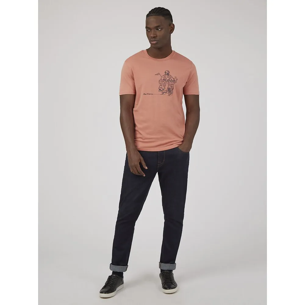 Ben Sherman - Linear Cruise Print Tee - Salmon or Green