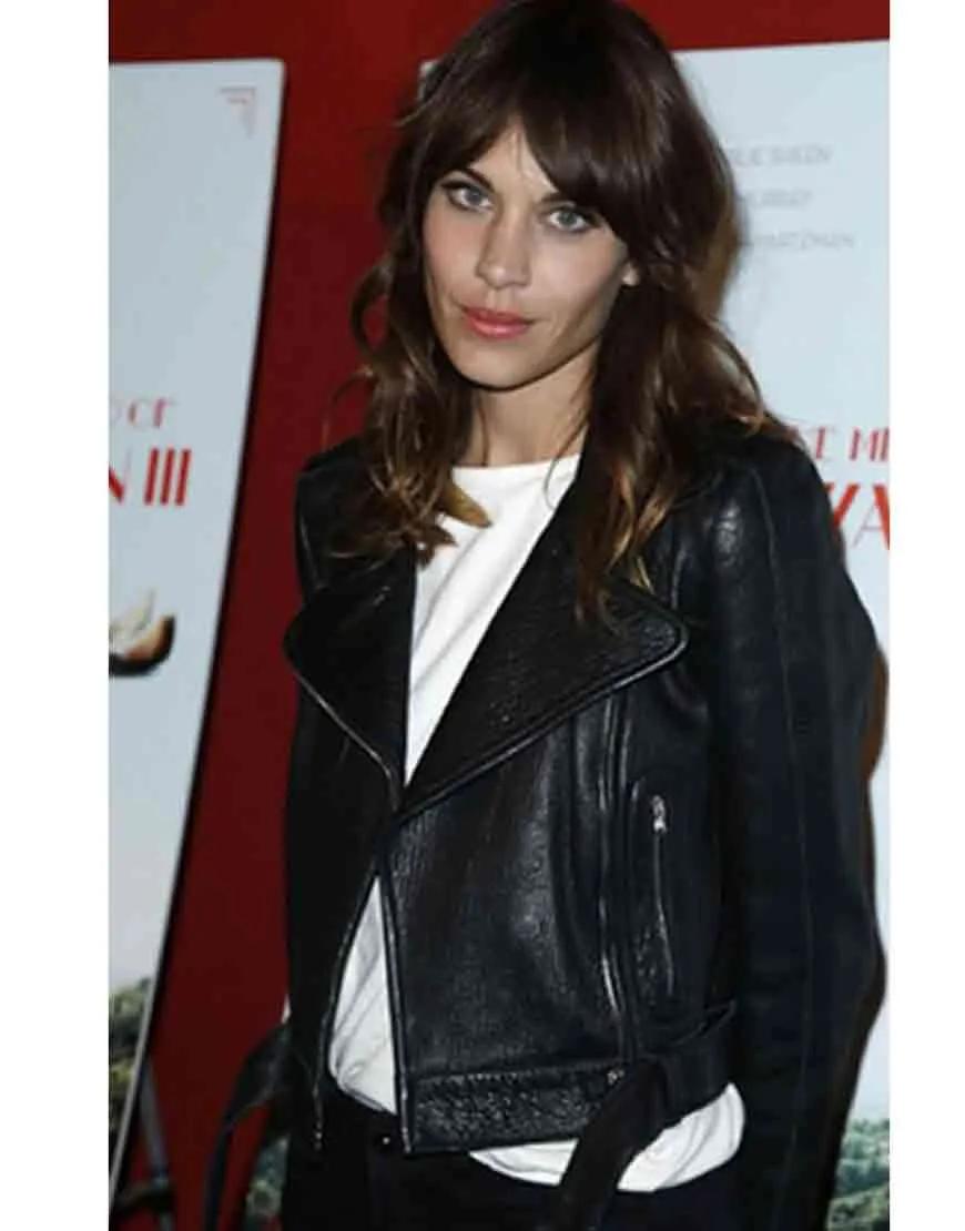 Biker Style Alexa Chung Leather Jacket - UJackets