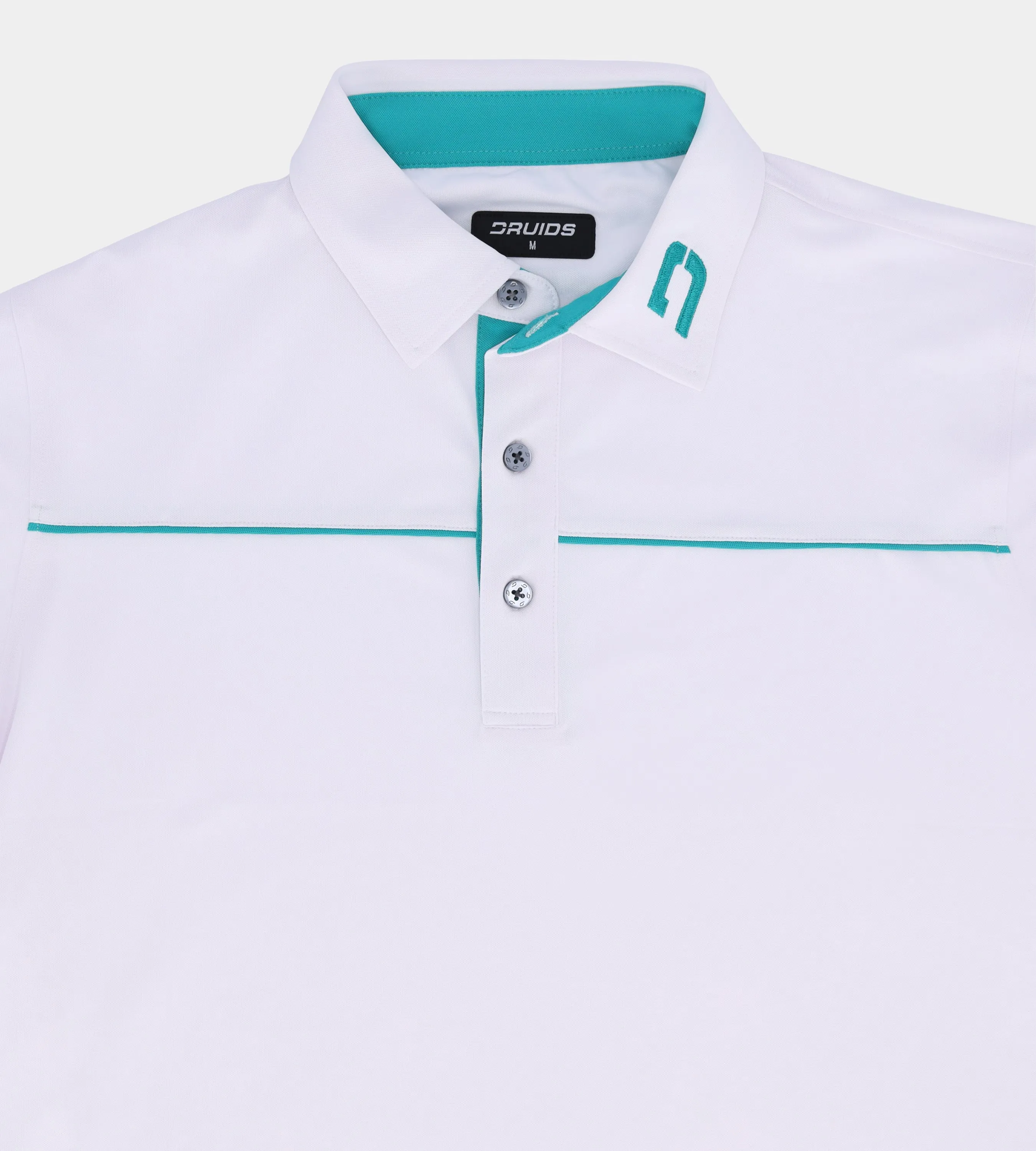 BLOCK PIQUE POLO - WHITE