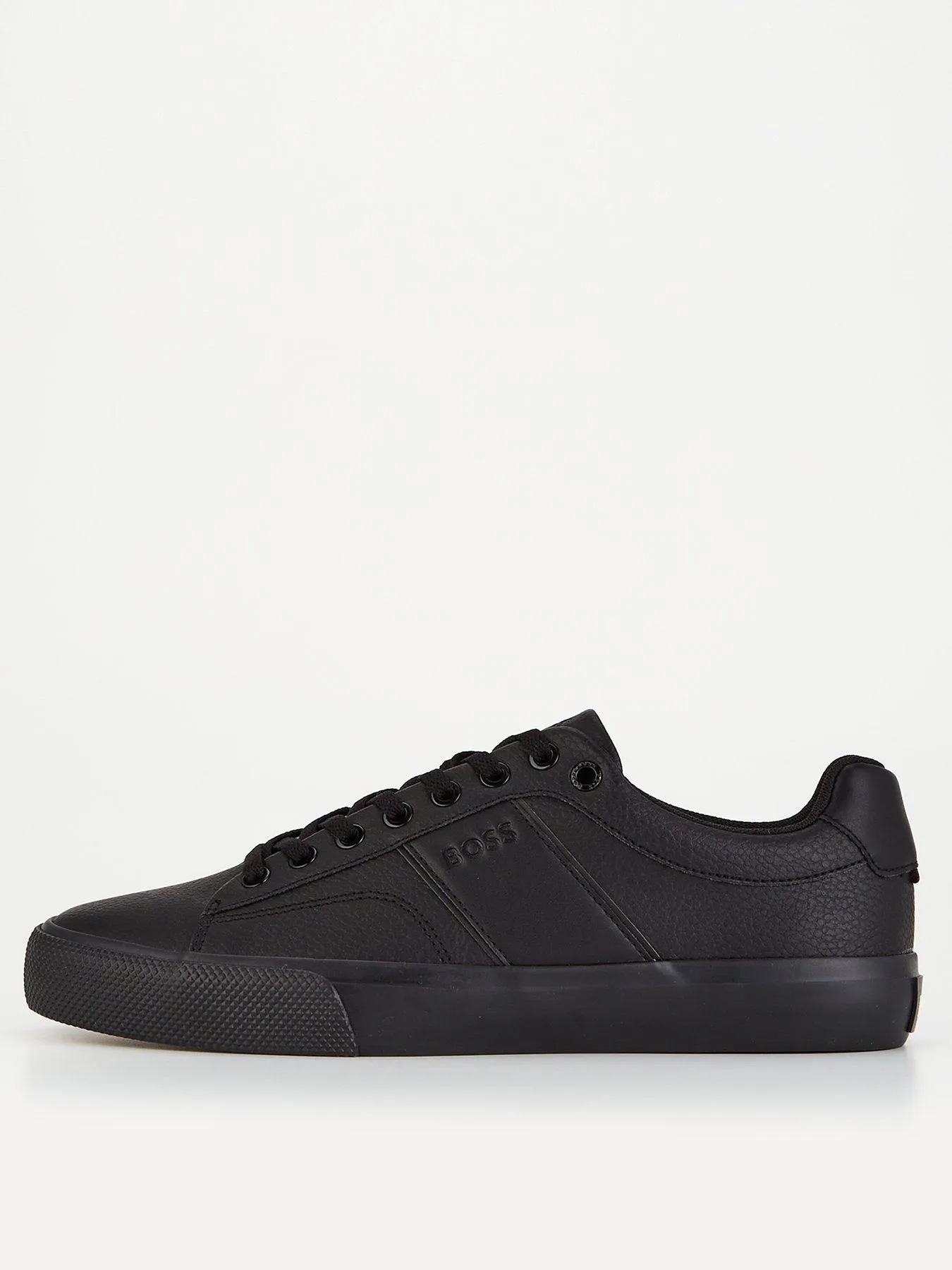 BOSS Aiden Pipe Trim Leather Lace Tennis Sneaker