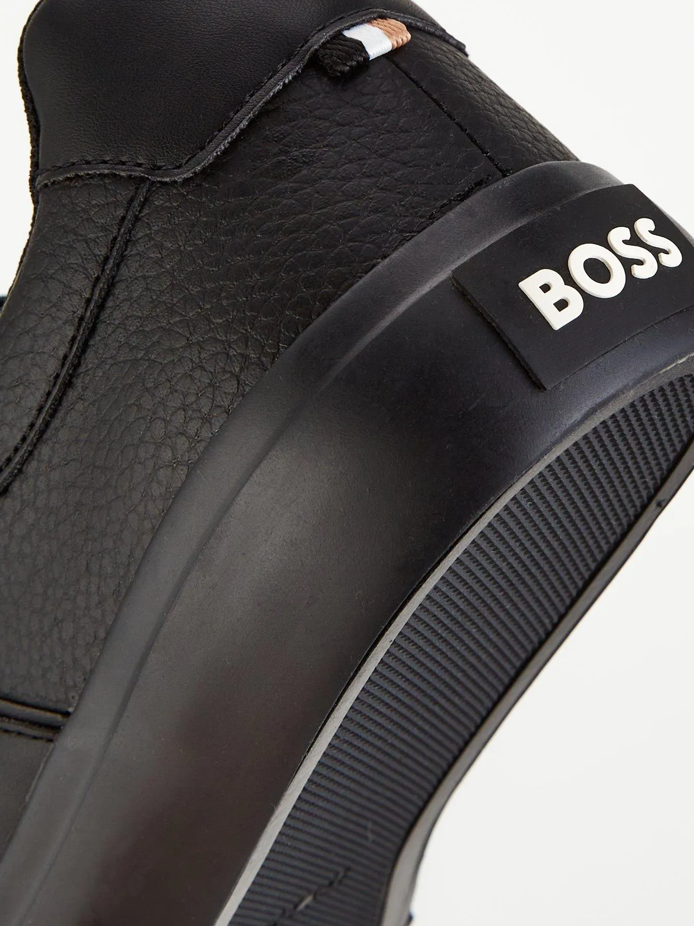 BOSS Aiden Pipe Trim Leather Lace Tennis Sneaker