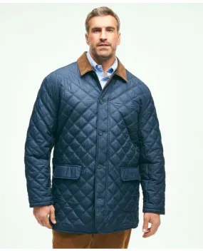 Brooks Brothers Men's Big & Tall Paddock Diamond Quilted Coat Navy