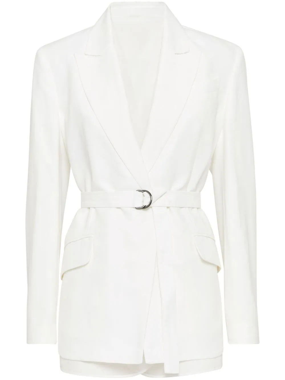 Brunello Cucinelli Linen Jacket With Belt And Precious Details