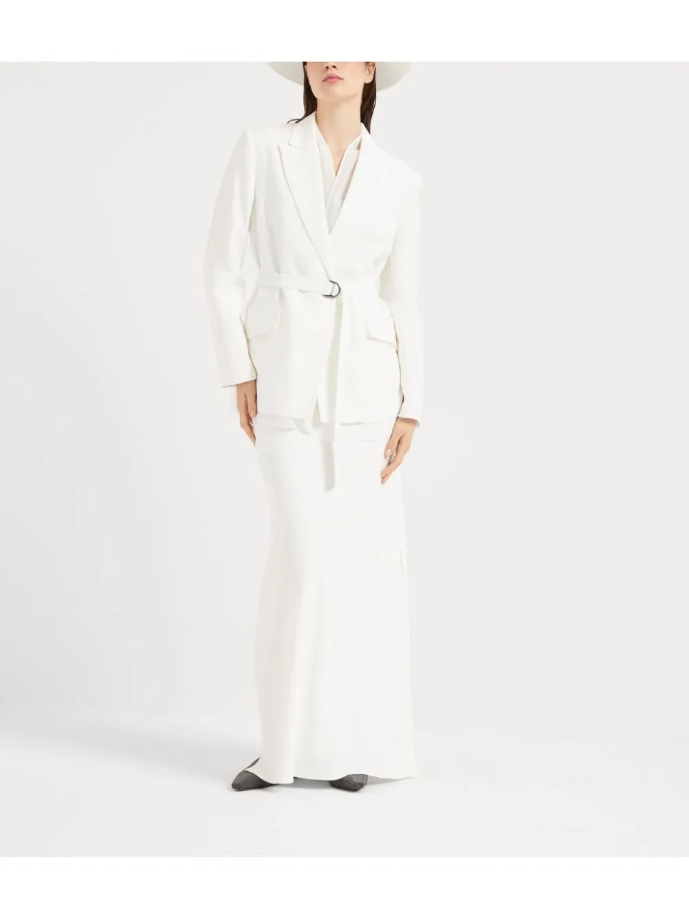 Brunello Cucinelli Linen Jacket With Belt And Precious Details