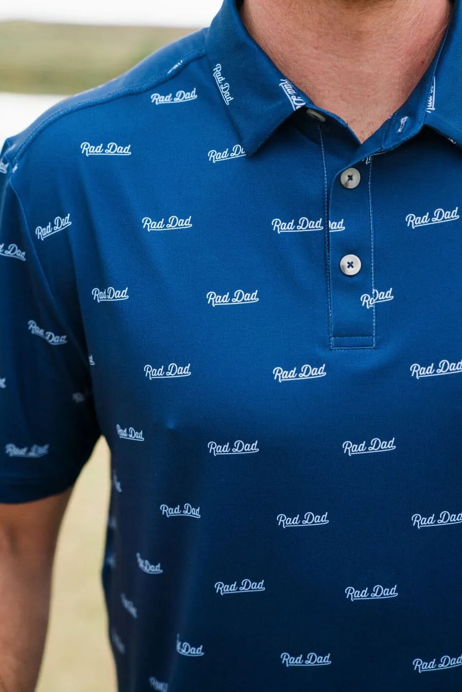 Burlebo Rad Dad Navy Performance Polo