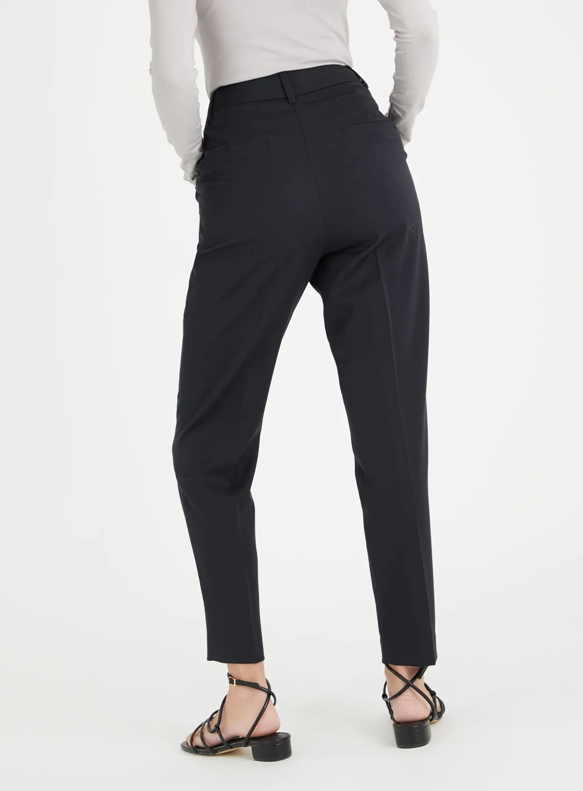 Buy Black Tapered Trousers 12L | Trousers | Tu