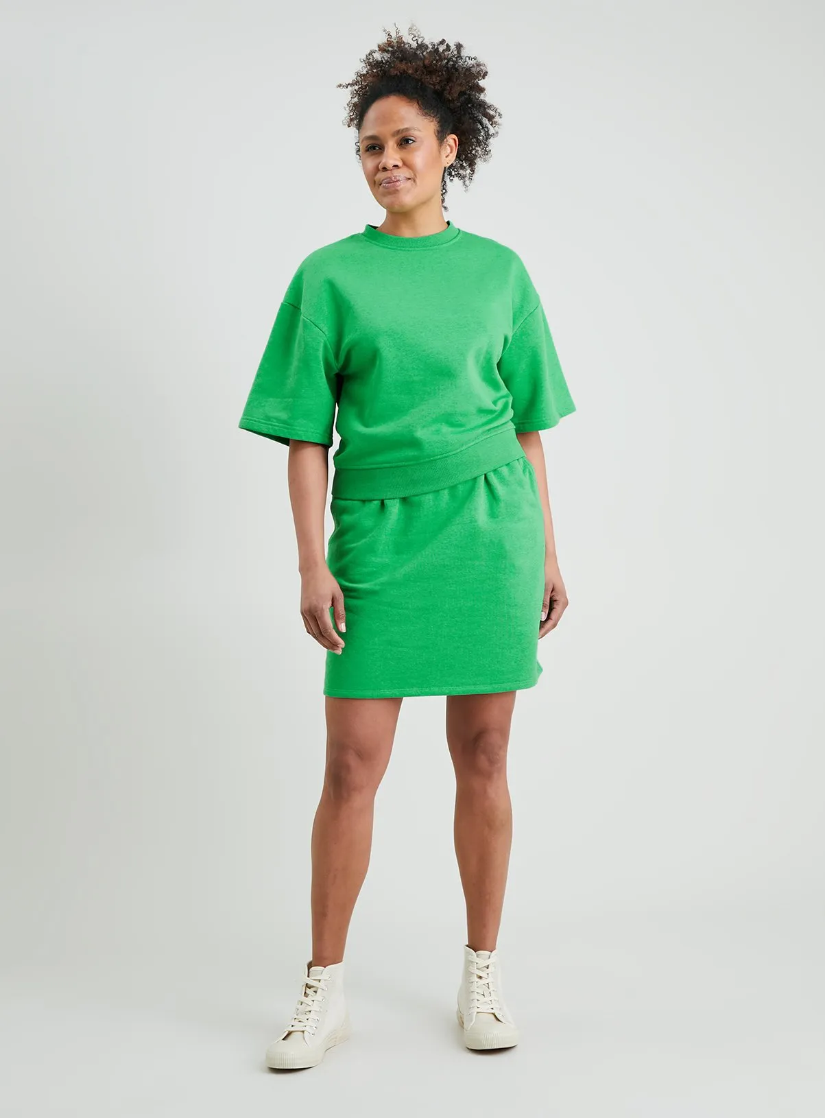 Buy Bright Green Overdyed Coord Sweatshirt M | Hoodies and sweatshirts | Tu