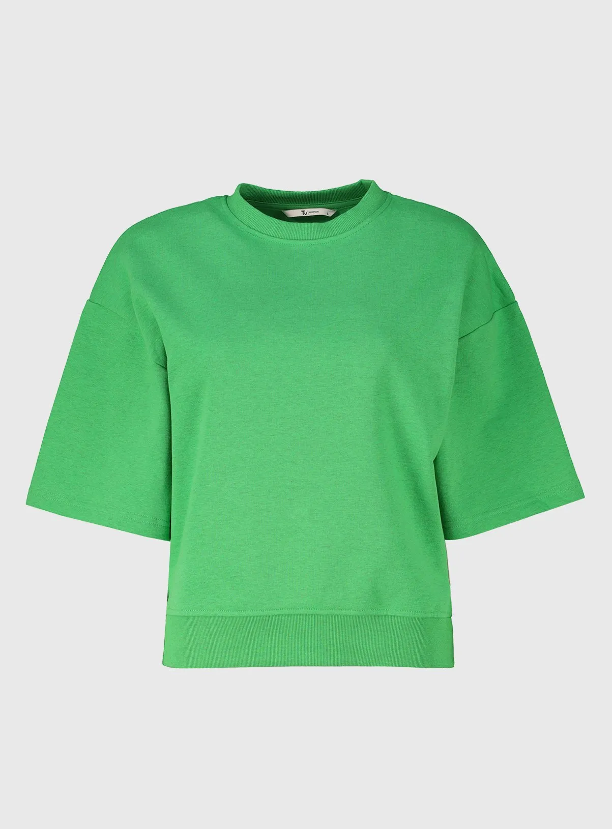 Buy Bright Green Overdyed Coord Sweatshirt M | Hoodies and sweatshirts | Tu