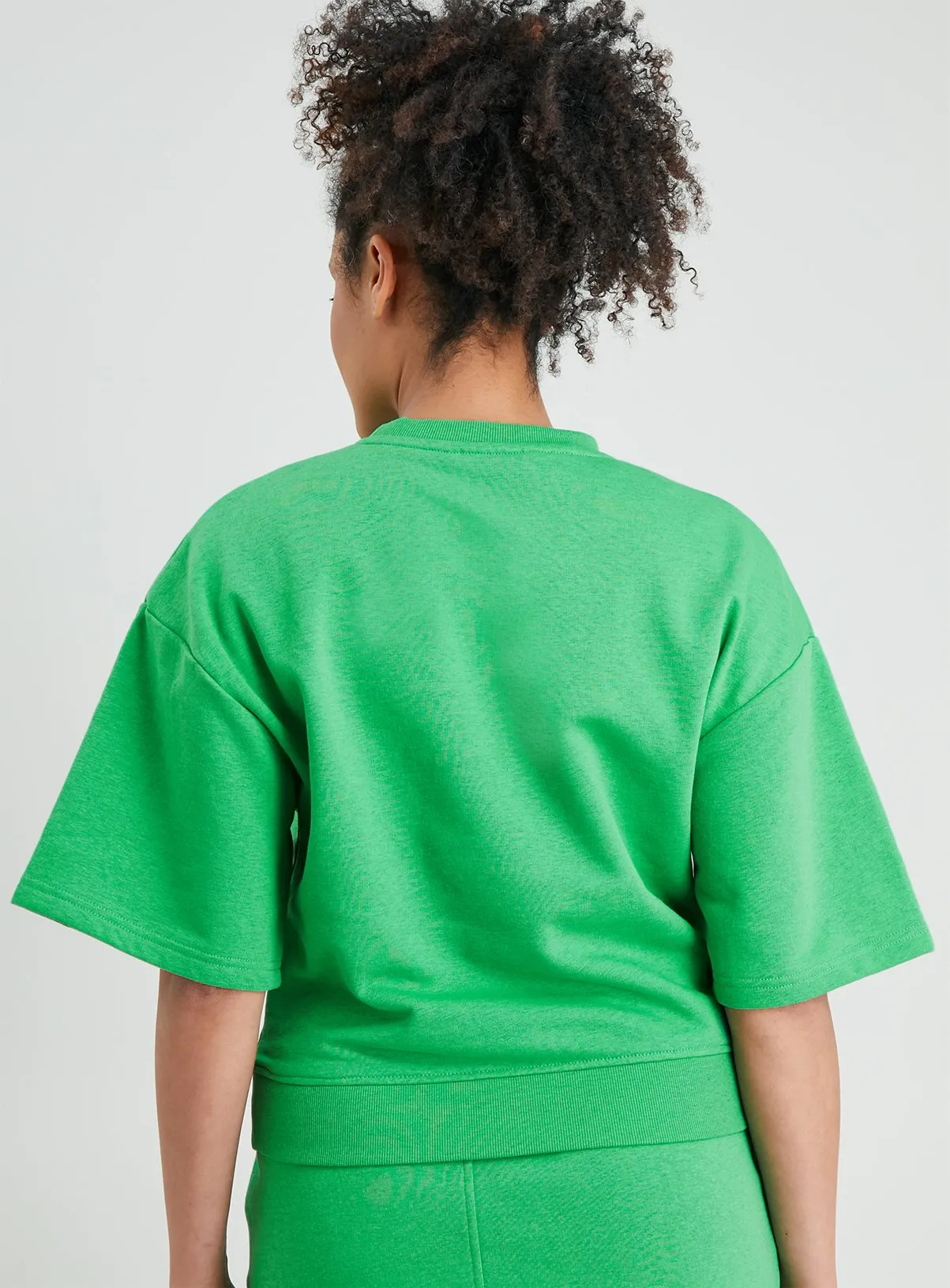 Buy Bright Green Overdyed Coord Sweatshirt M | Hoodies and sweatshirts | Tu