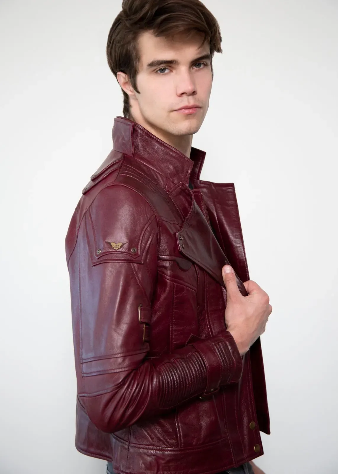 Buy Mens Star-Lord Chris Pratt Galaxy Leather Jacket | Luca Jackets