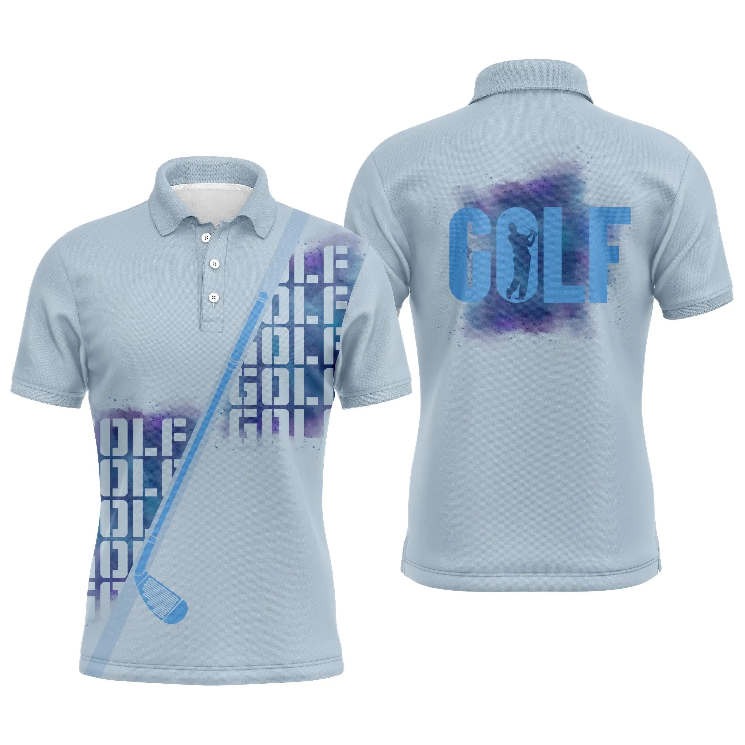 Chiptshirts - Polo de Golf Bleu, Idée Cadeau Original Pour Fan De Golf, Polo de Sport Homme Femme, Golfeur, Golfeuse - CTS250522