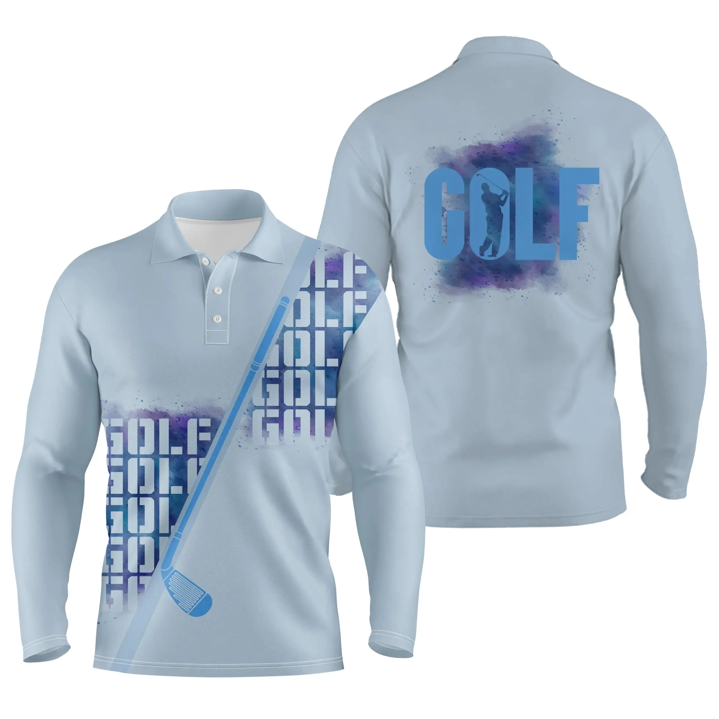 Chiptshirts - Polo de Golf Bleu, Idée Cadeau Original Pour Fan De Golf, Polo de Sport Homme Femme, Golfeur, Golfeuse - CTS250522