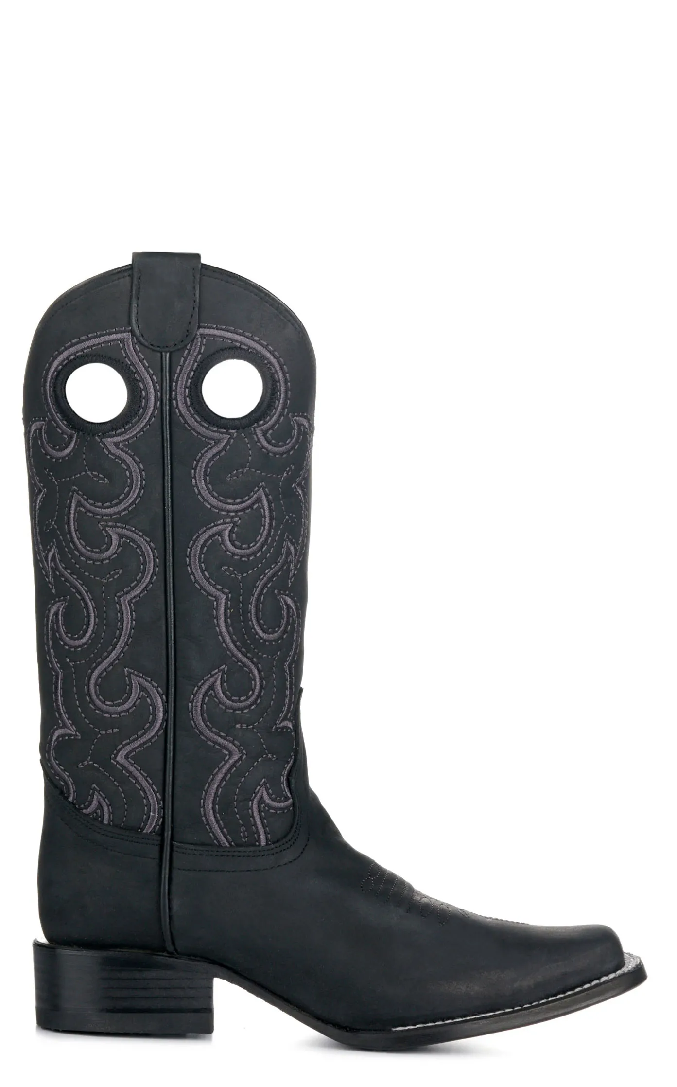 Circle G by Corral Women's Black Embroidered Square Toe Cowboy Boots 