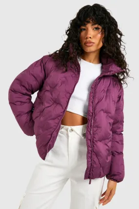 Circle Quilted Puffer Coat