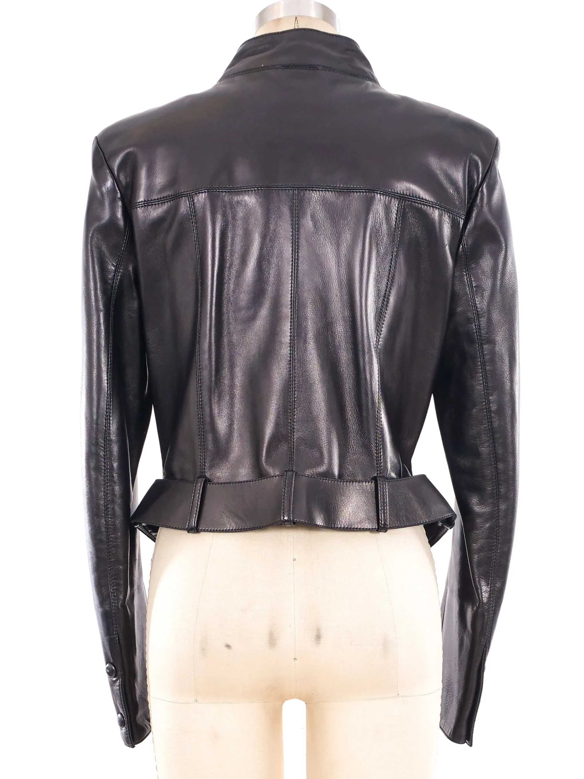 Claude Montana Belted Leather Jacket