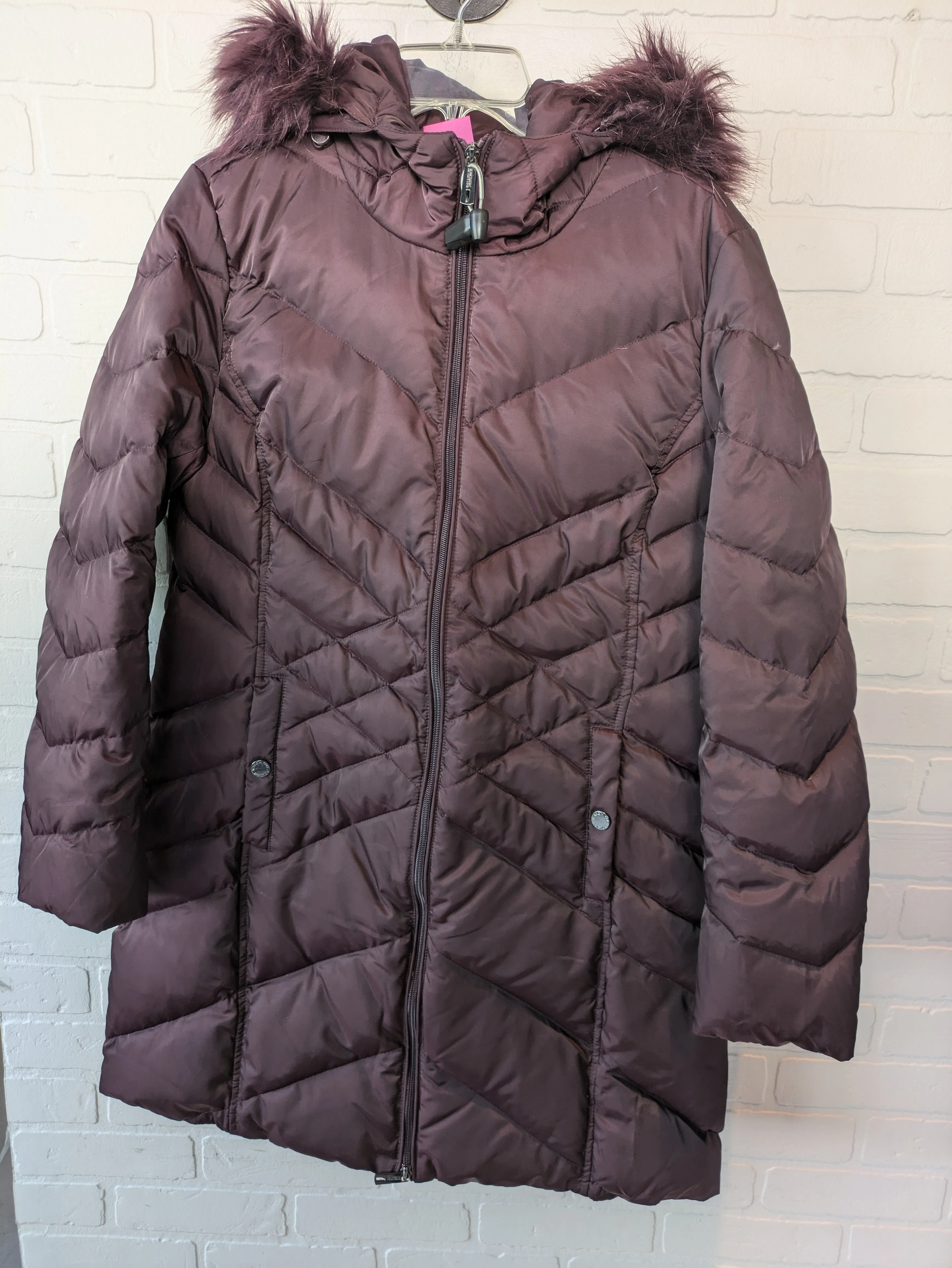 Coat Puffer & Quilted By Kenneth Cole Reaction In Purple, Size: L