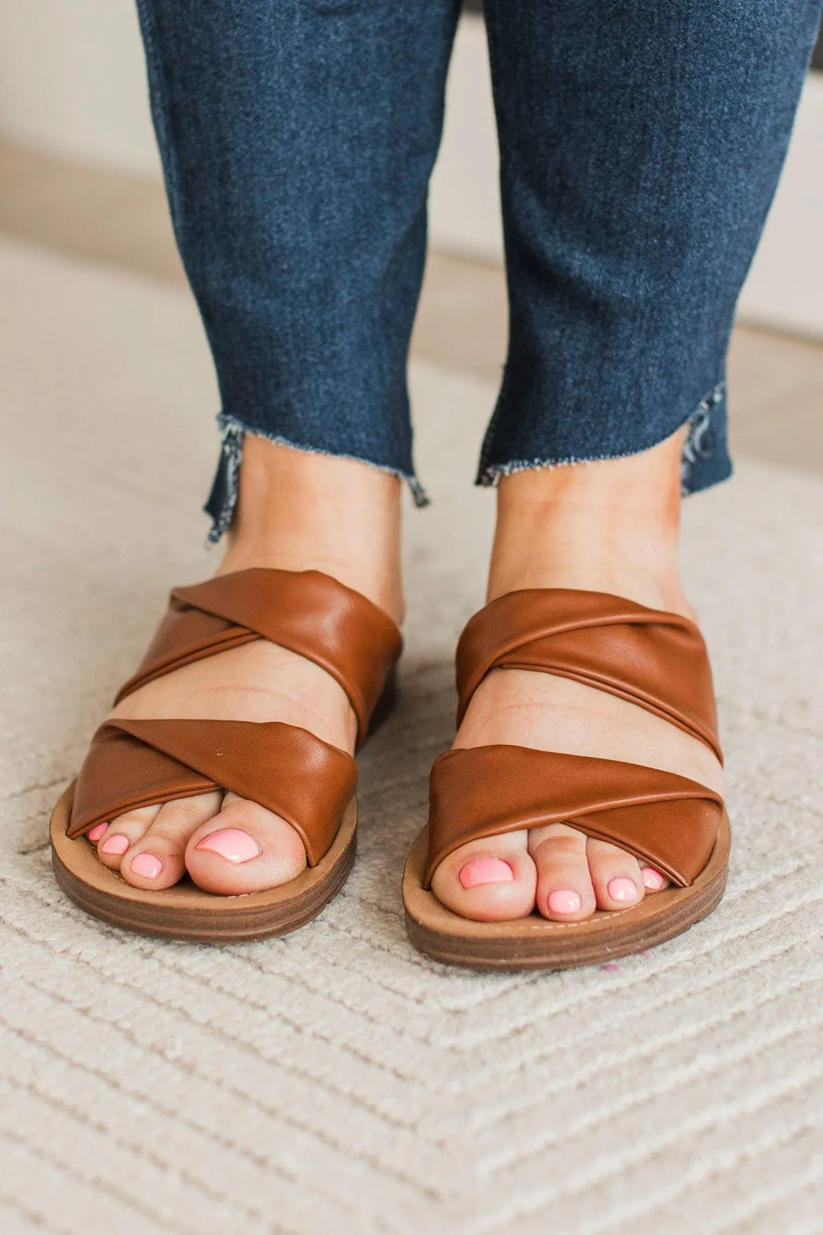 Corky's With A Twist Sandals- Cognac