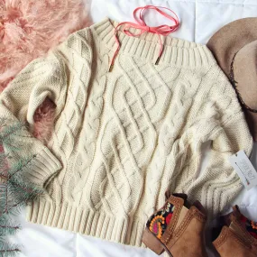 Cozy Cable Sweater in Cream