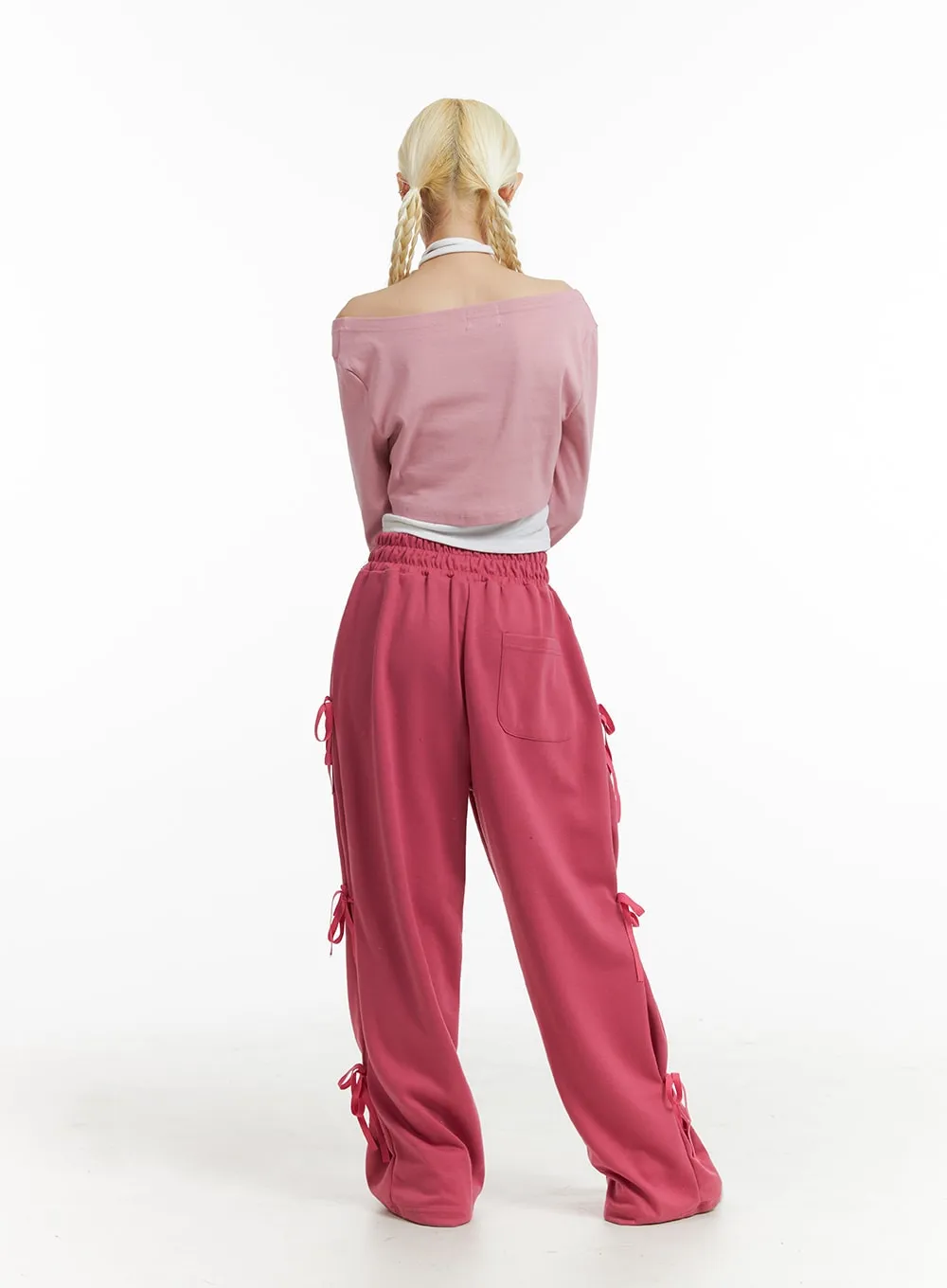 Cozy Ribbon Detail Sweatpants IF408