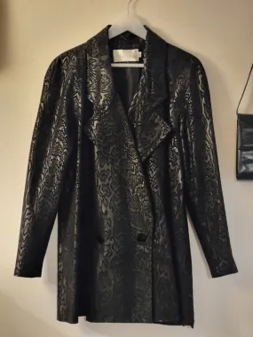 custom made leather swing coat