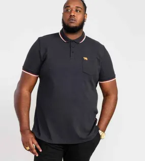 D555 Big Mens Pique Polo With Two Colour Tipping and Patch Pocket (KIRBY)