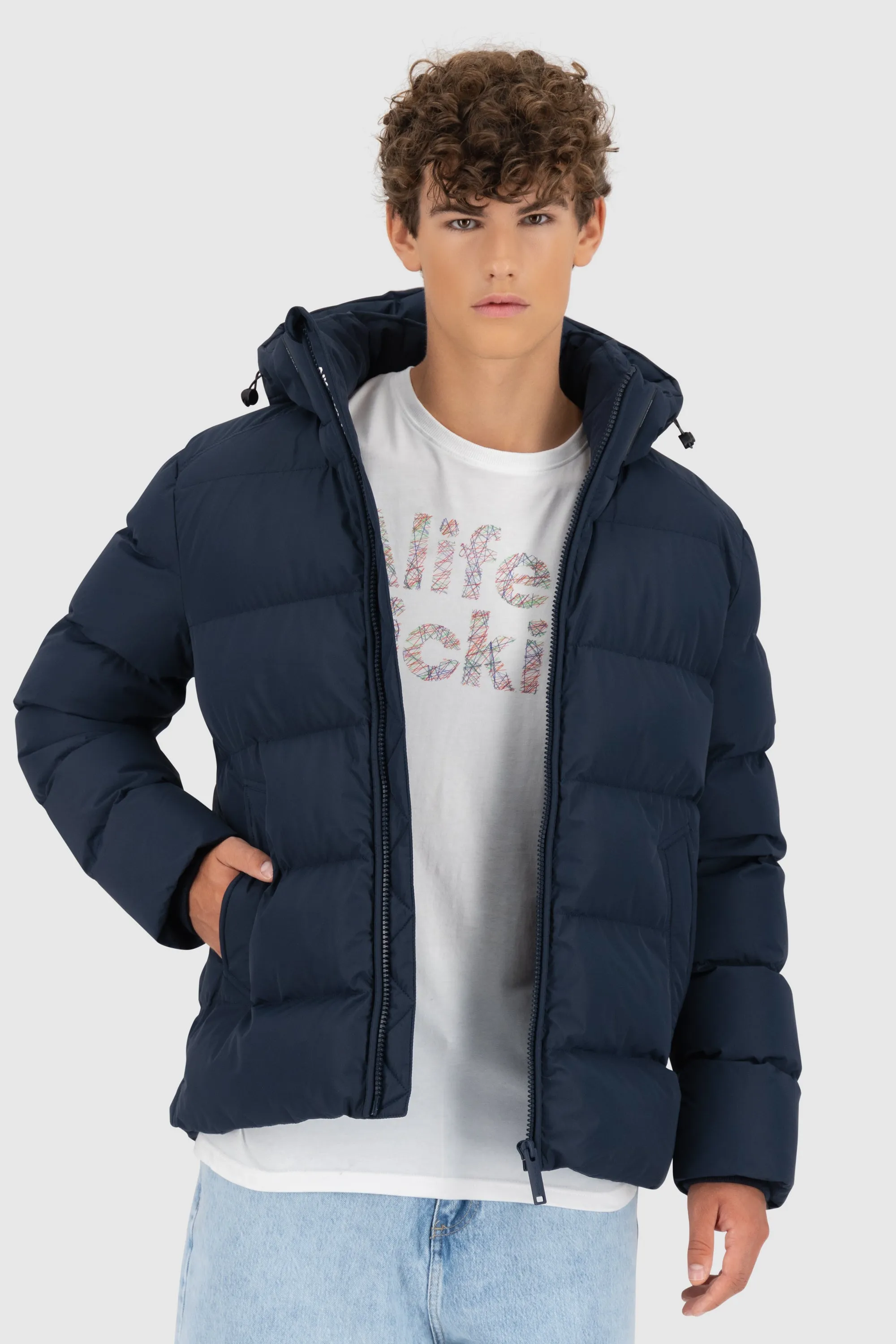 DamianAK A Puffer Jacket Dunkelblau