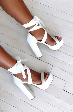 Danica Block Heels - White