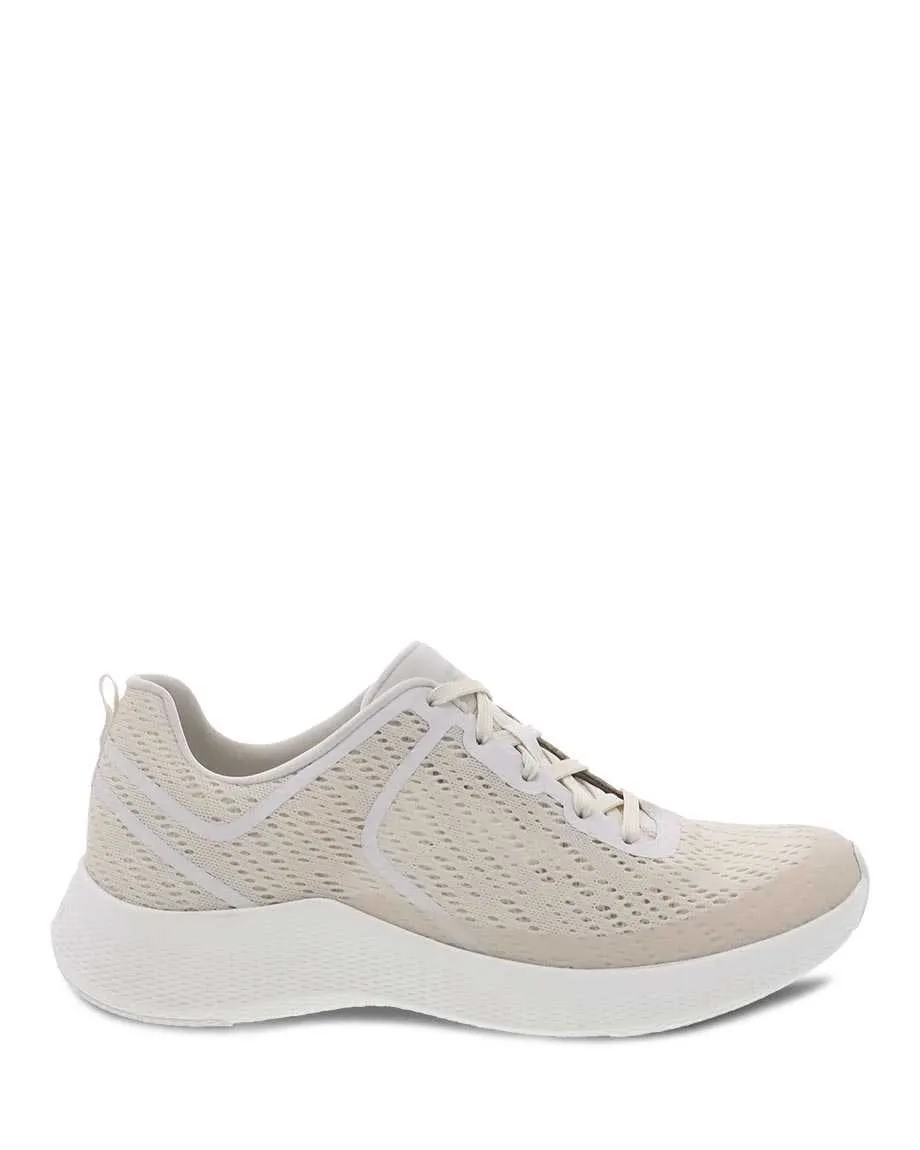 Dansko Womens Sky Lightweight Sneaker- Ivory Mesh