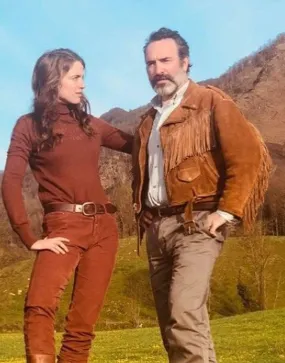 Deerskin Jean Dujardin Fringe Jacket | Georges Brown Suede Jacket