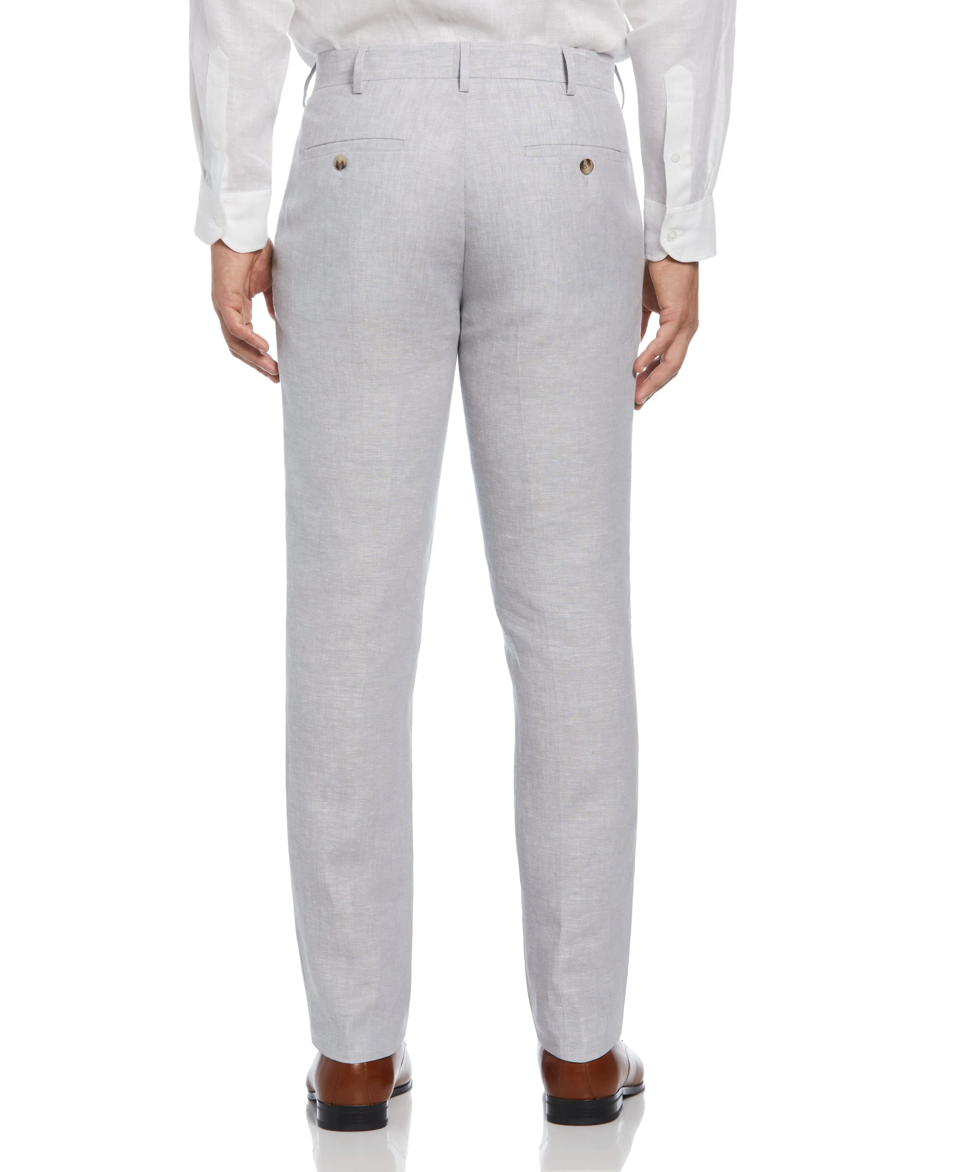 Delave Linen Flat Front Pant