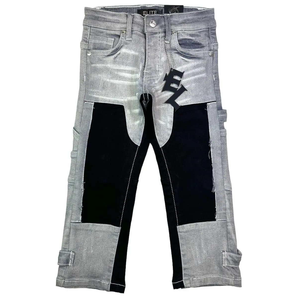 Elite Premium Grey/Black Boy's Jeans