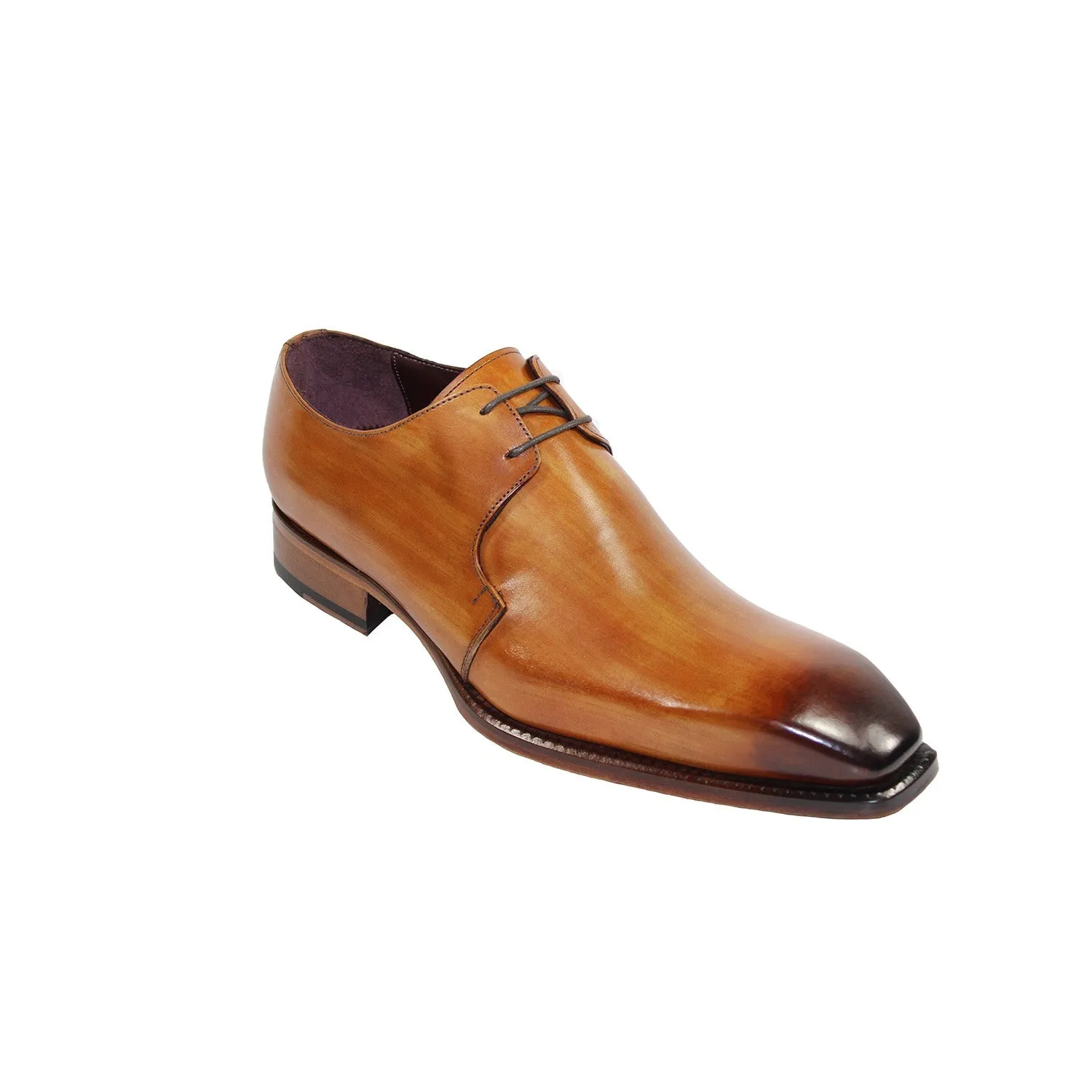 Emilio Franco Franco Men's Shoes Cognac Calf-Skin Leather Derby Oxfords (EF1037)