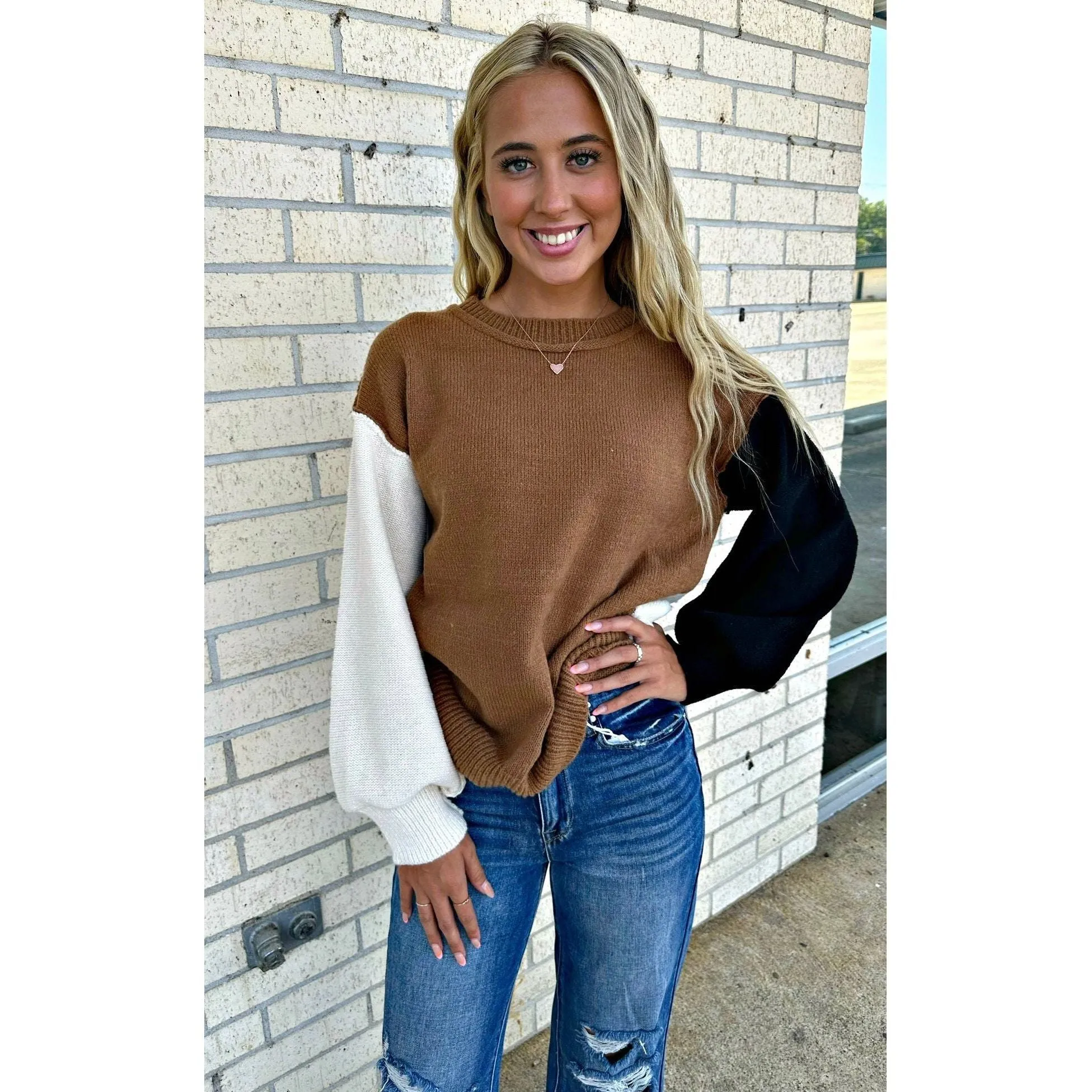 Farrah ColorBlock Fall Sweater