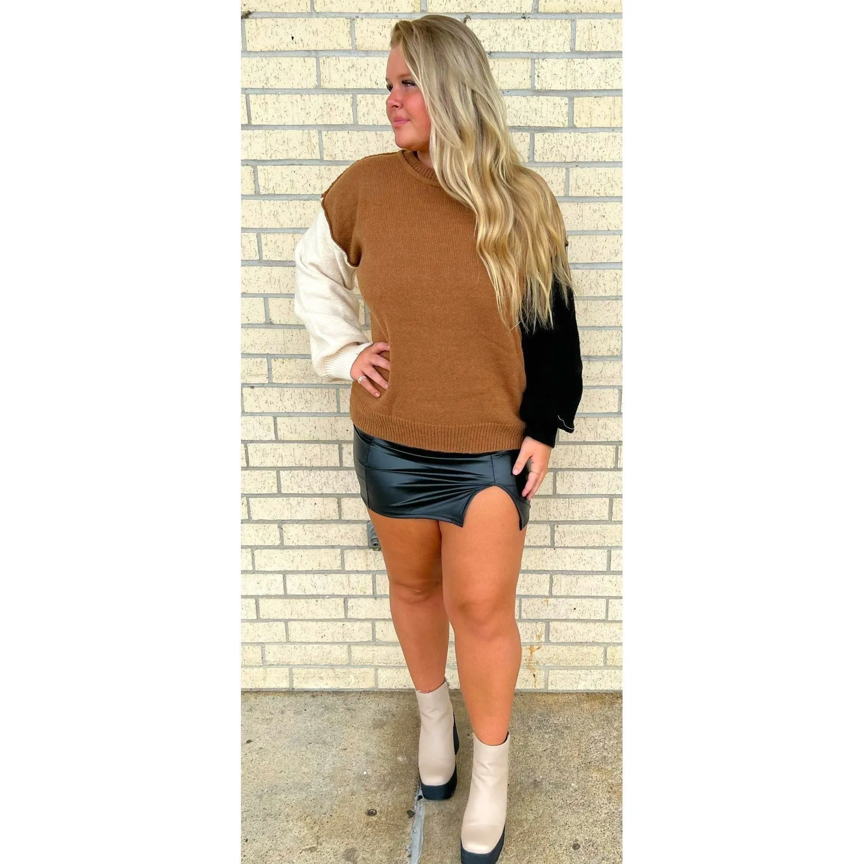 Farrah ColorBlock Fall Sweater