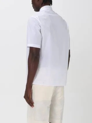 FENDI  |Cotton Short Sleeves Logo Luxury Shirts