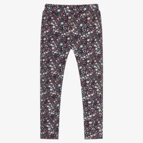 Girls Floral Print Leggings