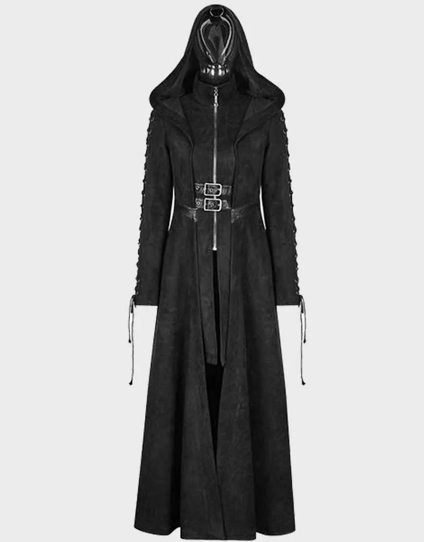 Gothic Dark Angel Trench Coat | Dark Angel Hooded Coat | 35% OFF