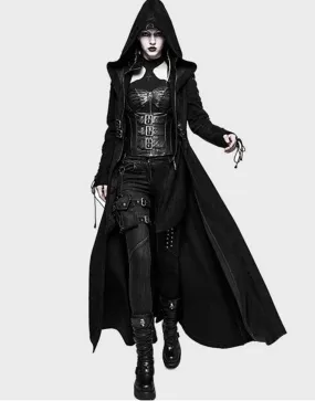 Gothic Dark Angel Trench Coat | Dark Angel Hooded Coat | 35% OFF