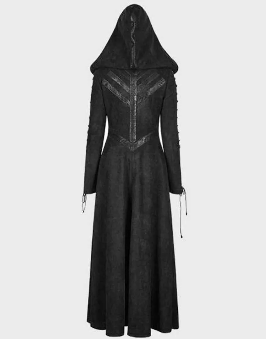 Gothic Dark Angel Trench Coat | Dark Angel Hooded Coat | 35% OFF